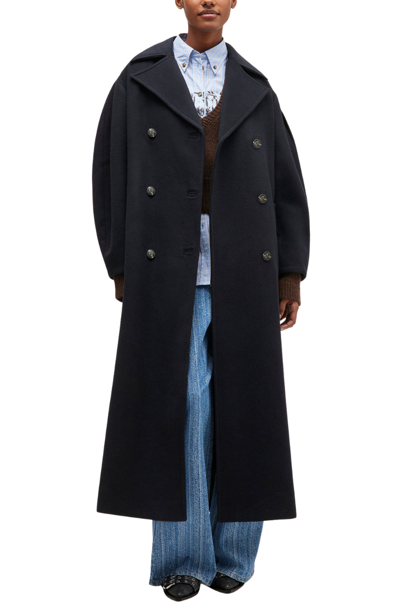 Oversized Long Peacoat-GANNI-Boyds Philadelphia