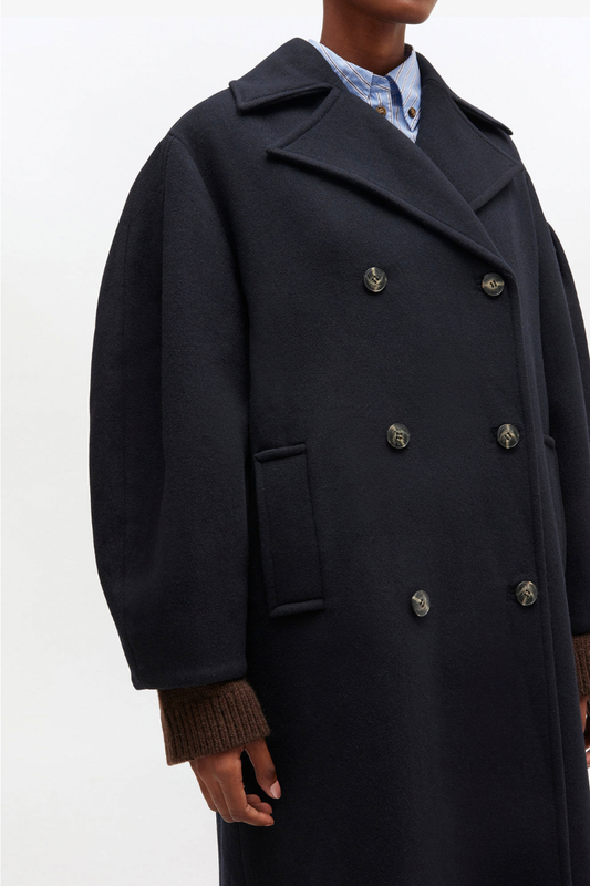 Oversized Long Peacoat-GANNI-Boyds Philadelphia