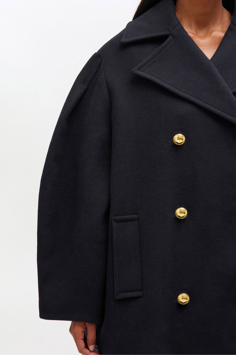 Oversized Midi Peacoat-GANNI-Boyds Philadelphia