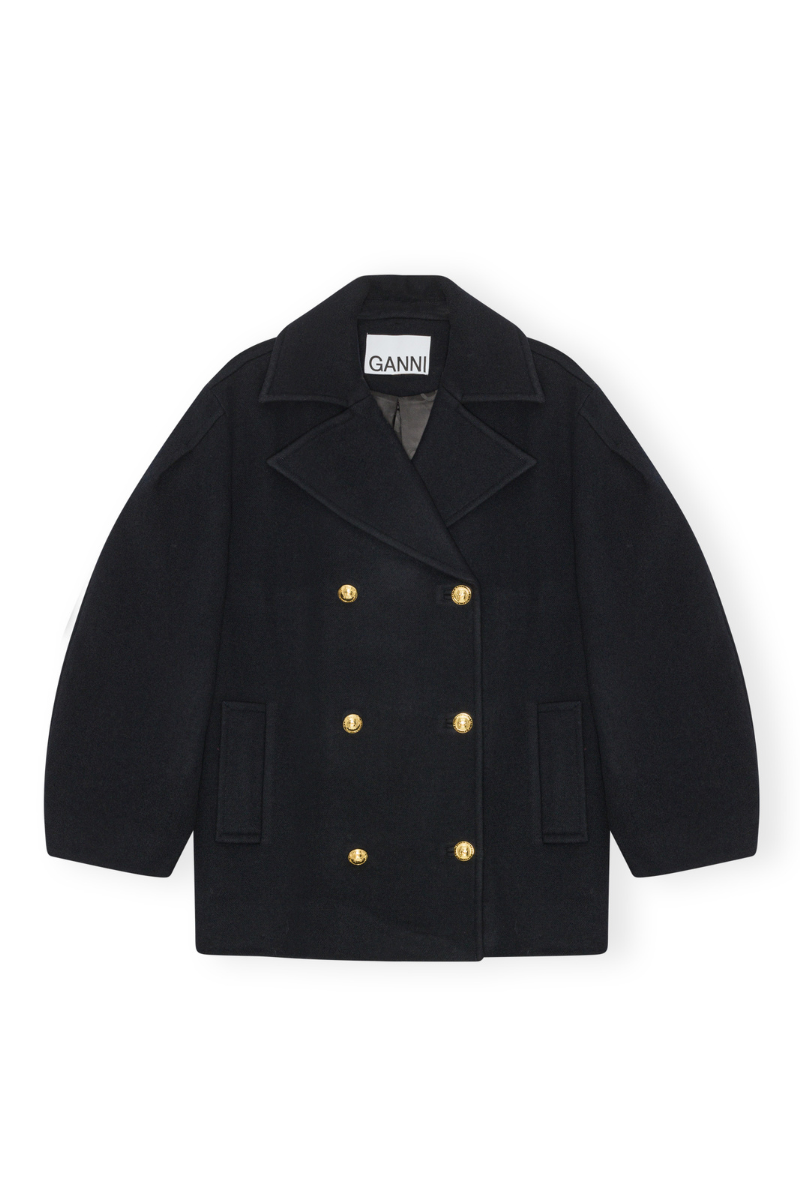 Oversized Midi Peacoat-GANNI-Boyds Philadelphia