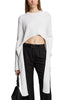 Ribbed Cotton Wrap Sweater-Proenza Schouler White Label-Boyds Philadelphia