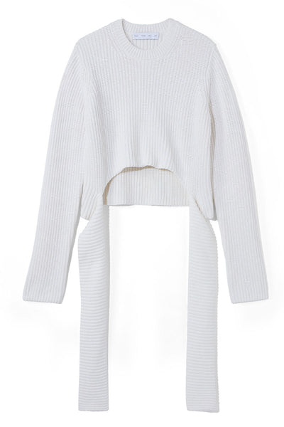 Ribbed Cotton Wrap Sweater-Proenza Schouler White Label-Boyds Philadelphia