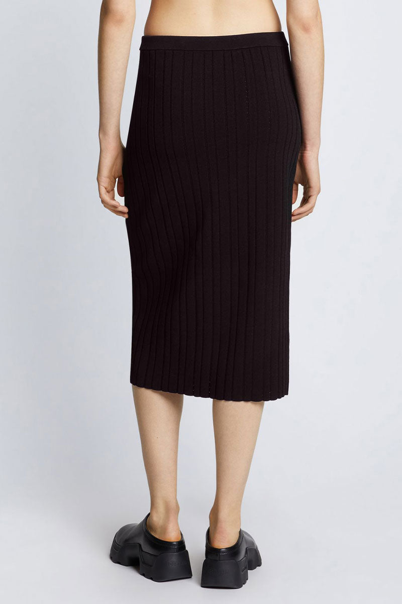 Pointelle Rib Knit Skirt-Proenza Schouler White Label-Boyds Philadelphia