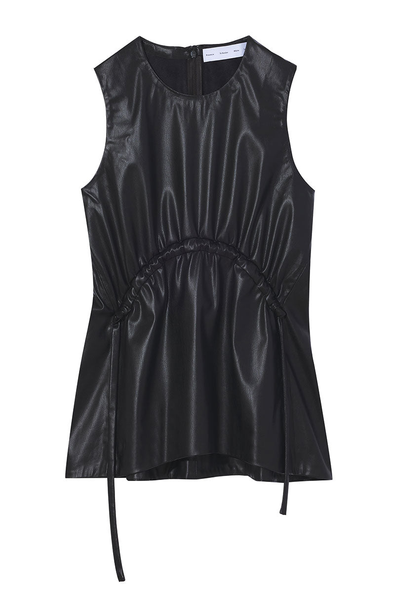 Faux Leather Drawstring Top-Proenza Schouler White Label-Boyds Philadelphia