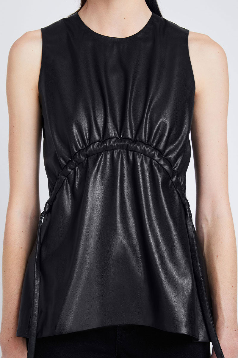 Faux Leather Drawstring Top-Proenza Schouler White Label-Boyds Philadelphia