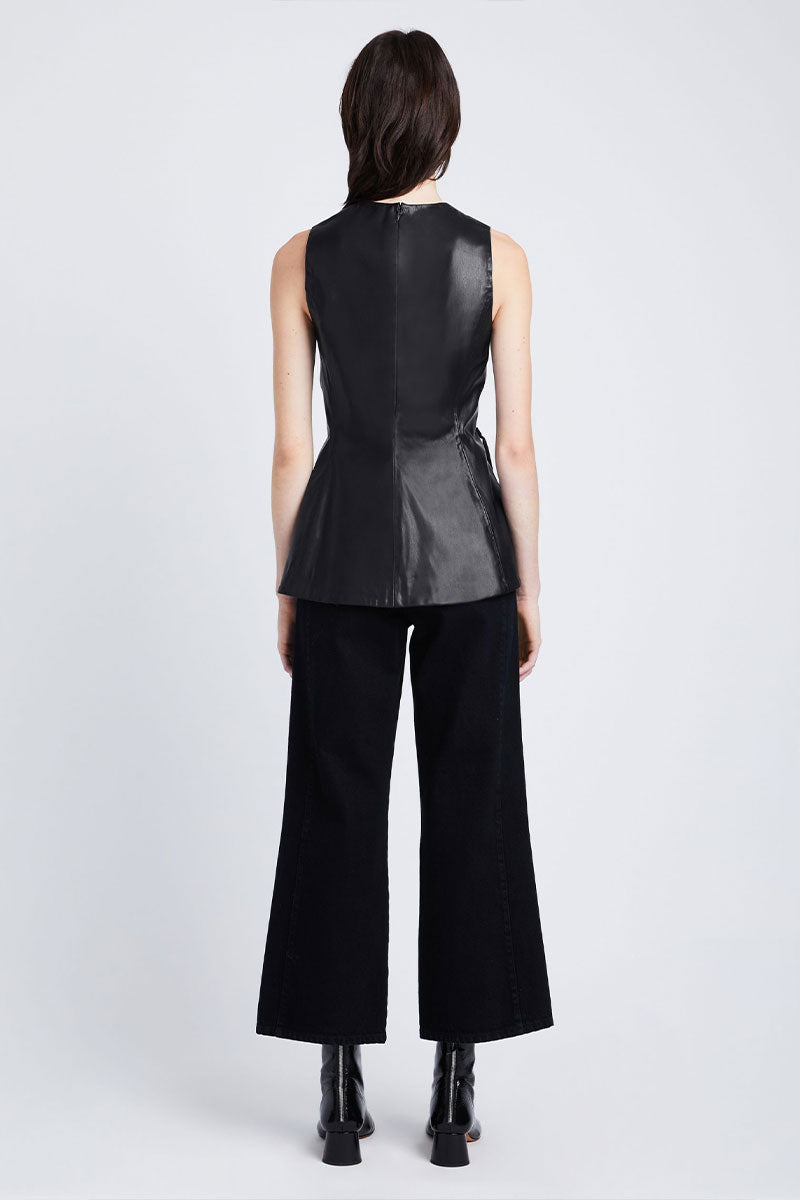 Faux Leather Drawstring Top-Proenza Schouler White Label-Boyds Philadelphia