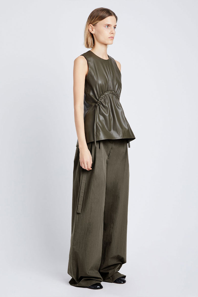 Faux Leather Drawstring Top-Proenza Schouler White Label-Boyds Philadelphia