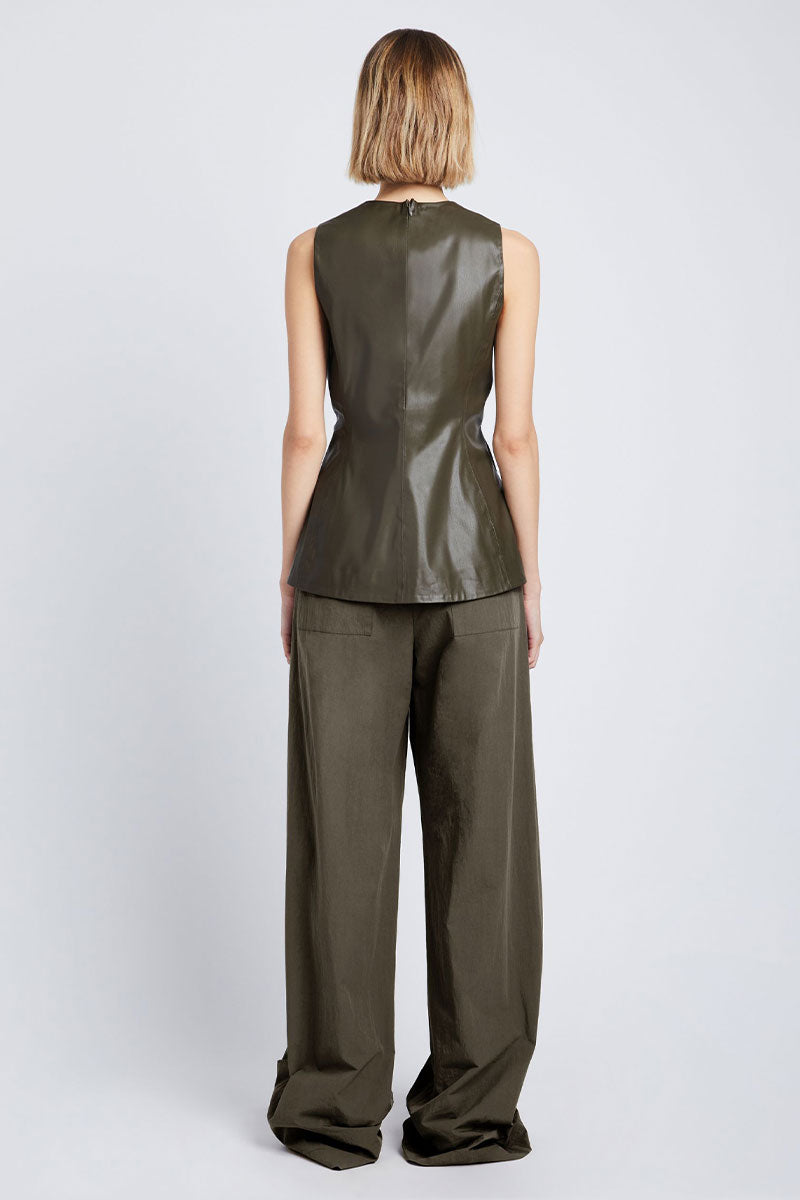 Faux Leather Drawstring Top-Proenza Schouler White Label-Boyds Philadelphia