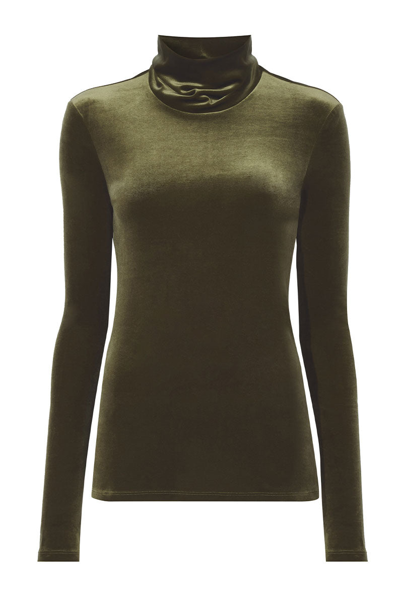 Stretch Velvet Turtleneck Top-Proenza Schouler White Label-Boyds Philadelphia