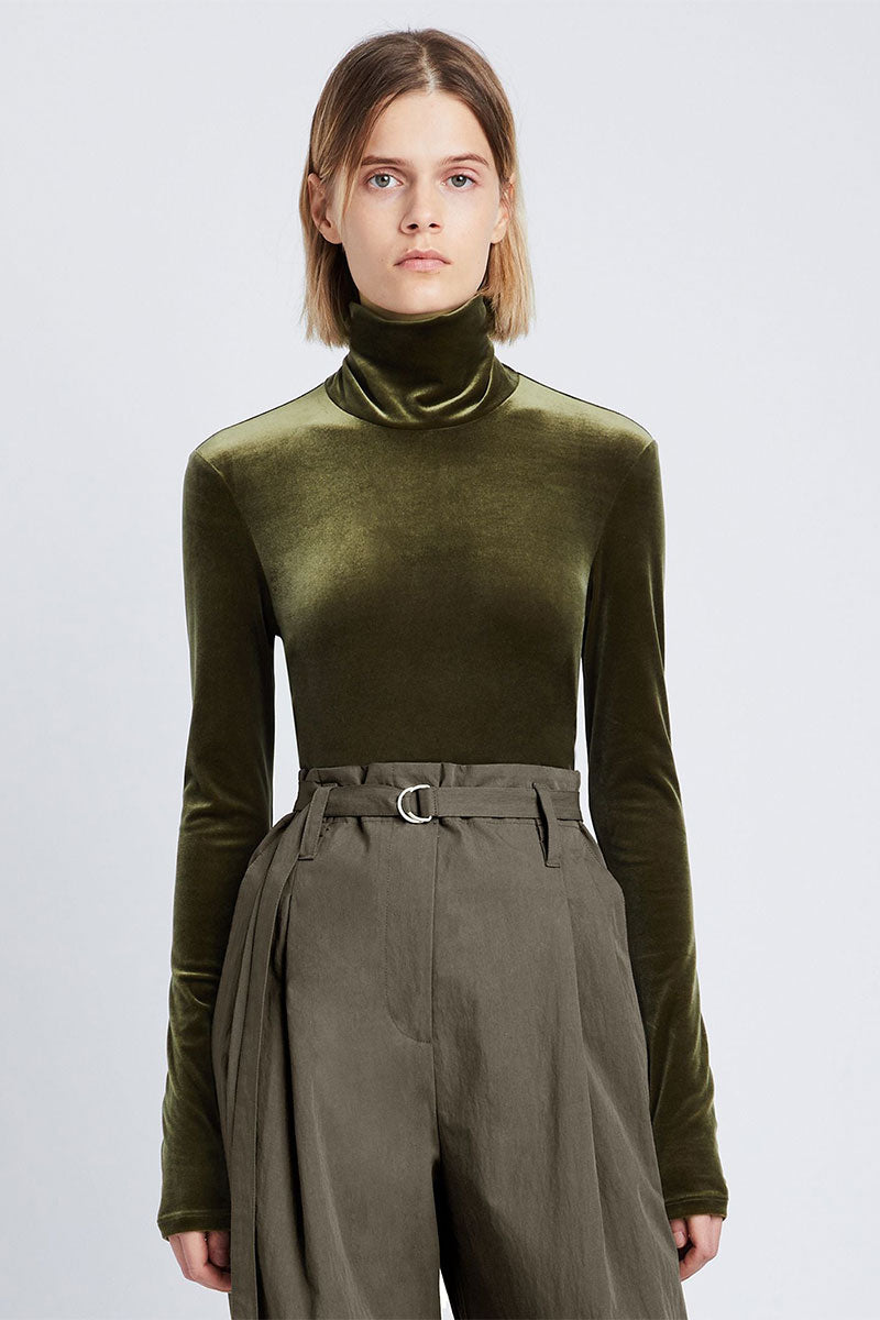 Stretch Velvet Turtleneck Top-Proenza Schouler White Label-Boyds Philadelphia