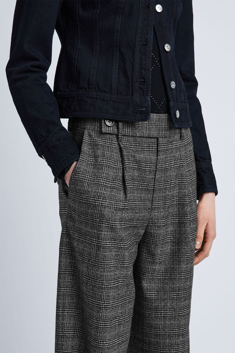 Plaid Suiting Wide Leg Pants-Proenza Schouler White Label-Boyds Philadelphia