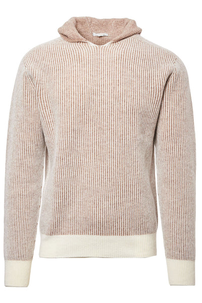 Two-Tone Ribbed Hoodie