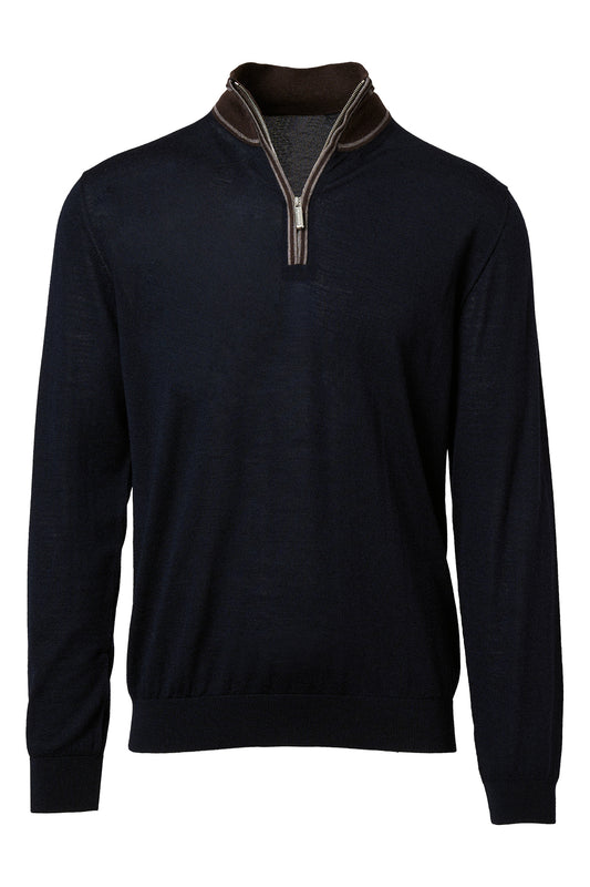 Merino Wool 1/4 Zip Sweater-Pashmere-Boyds Philadelphia