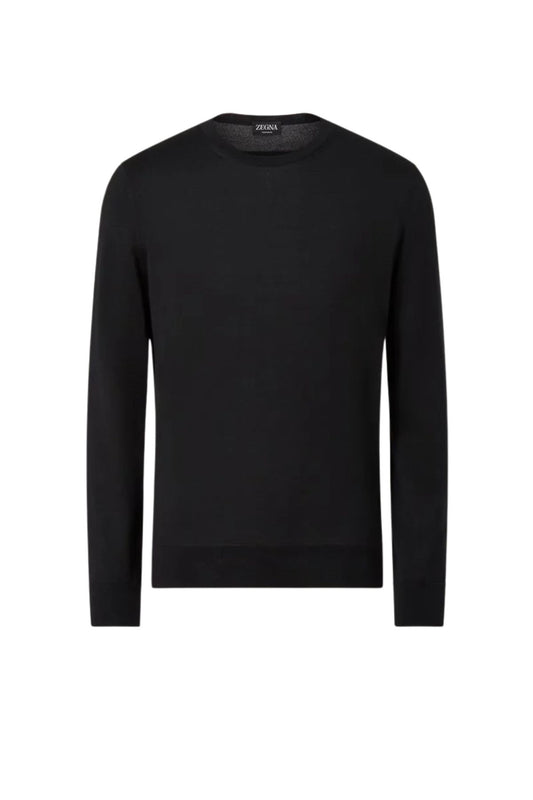 Black Cashseta Crewneck-Zegna-Boyds Philadelphia