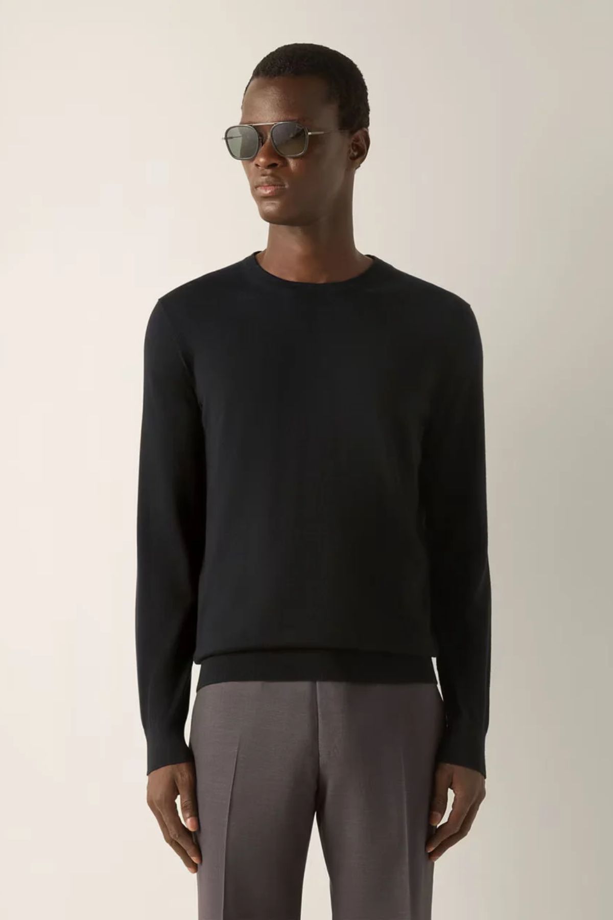 Black Cashseta Crewneck-Zegna-Boyds Philadelphia