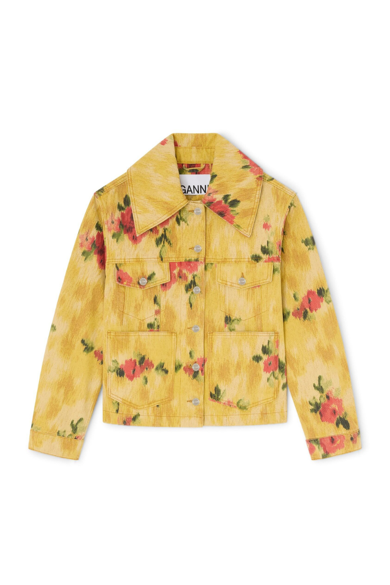 Print Denim Jacket-GANNI-Boyds Philadelphia