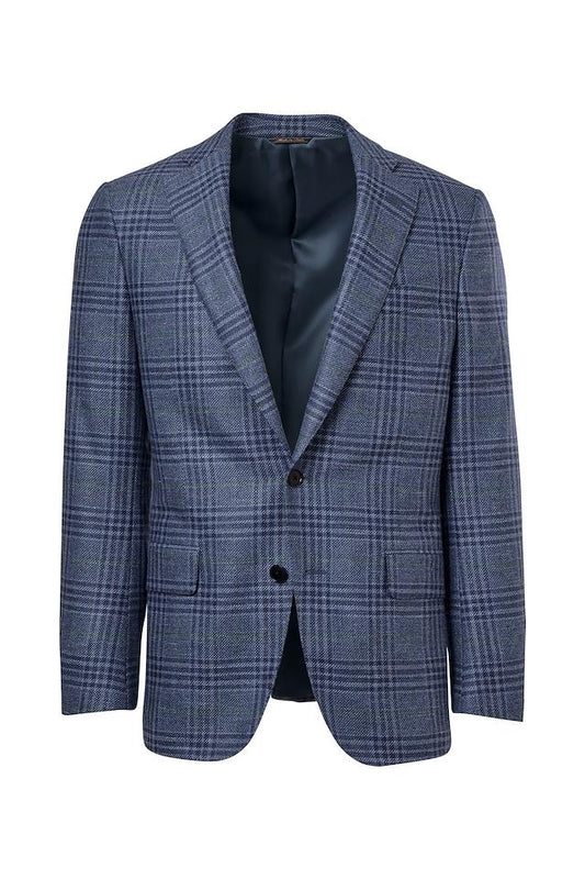 Plaid Notched Lapel Blazer-Scuderi-Boyds Philadelphia