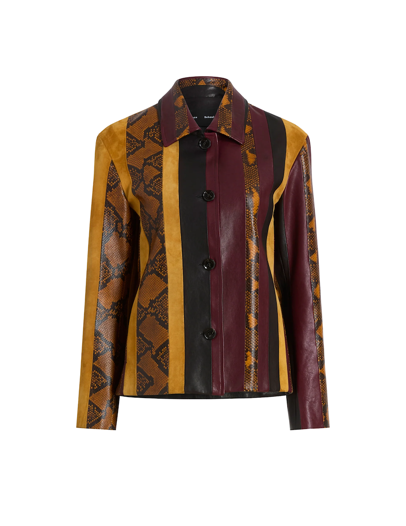 Sirine Jacket in Pierced Leather