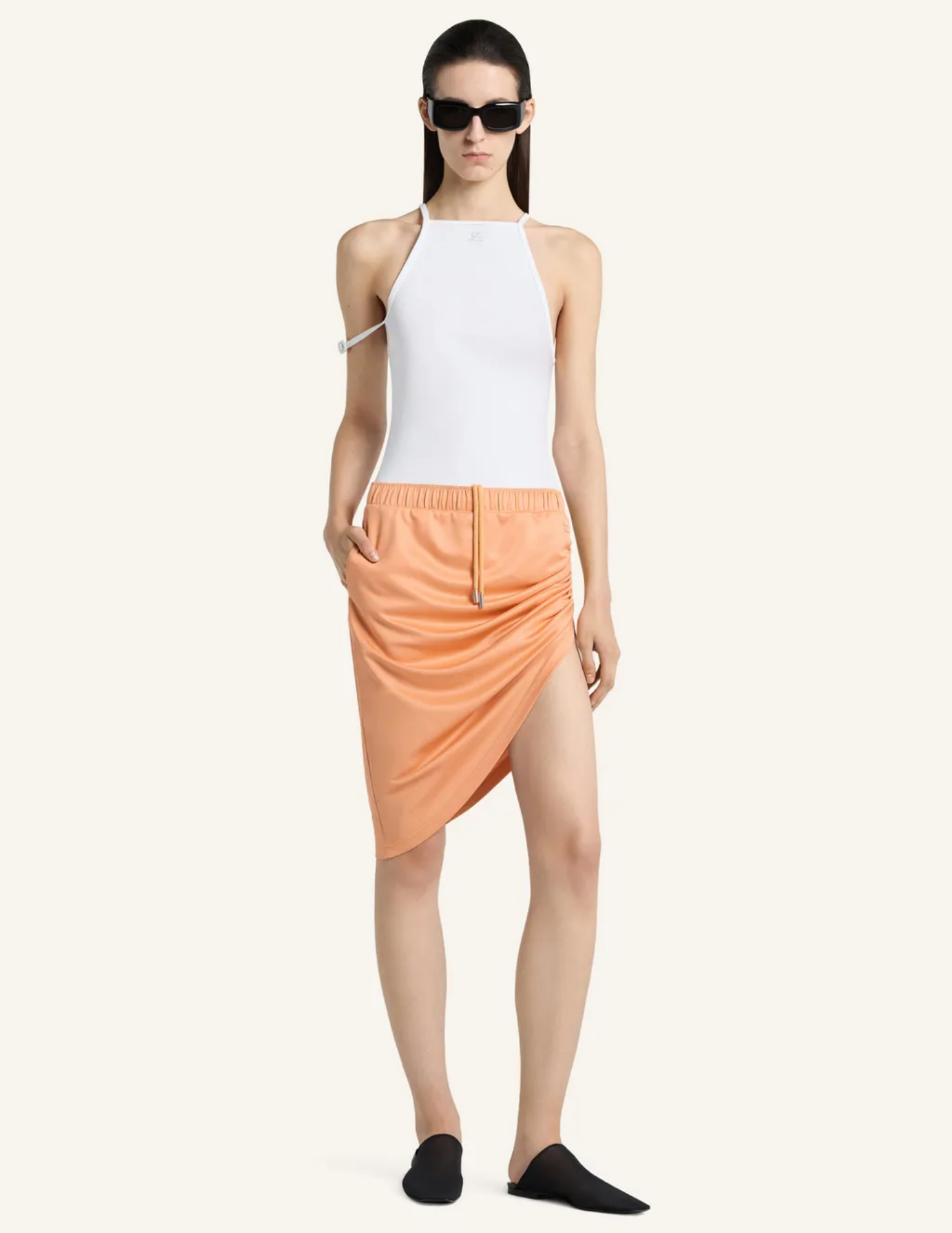Buckle 90'S Rib Tank Top-Courrèges-Boyds Philadelphia