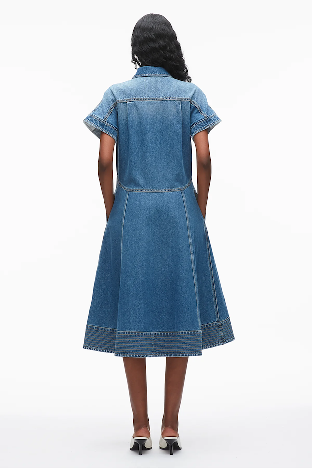 Denim Trapeze Shirt Dress