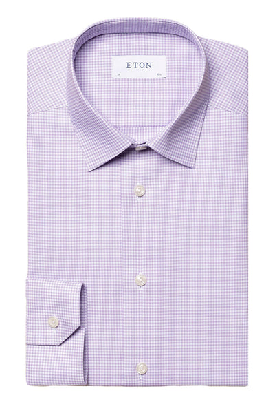 Contemporary Fit Micro Check Twill Shirt-Eton-Boyds Philadelphia
