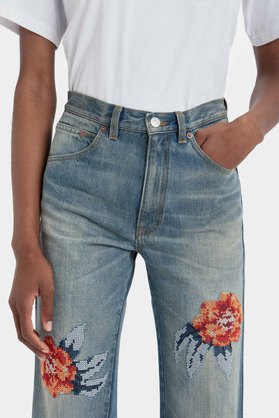Mid-Rise Loose Flare Jean-Victoria Beckham-Boyds Philadelphia