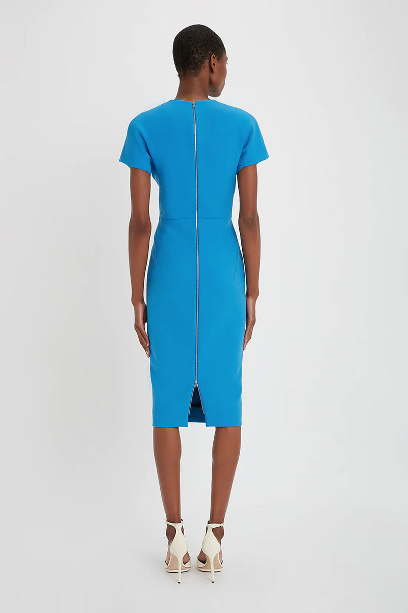Spiral Seam Fitted T-shirt Dress-Victoria Beckham-Boyds Philadelphia