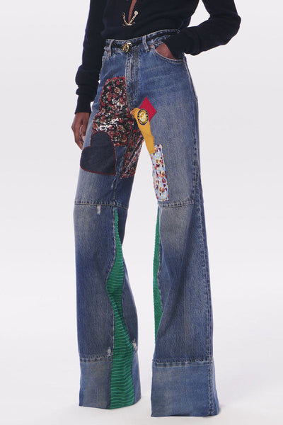 Patchwork Jeans-Victoria Beckham-Boyds Philadelphia