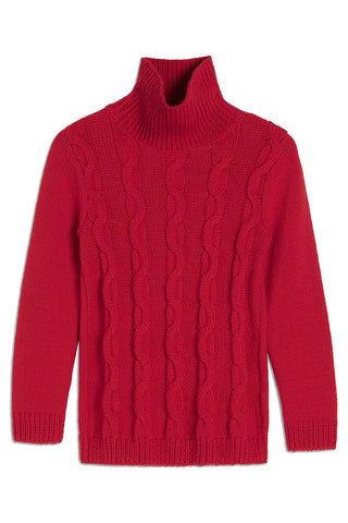 High Neck Cable Wool Jumper-Victoria Beckham-Boyds Philadelphia