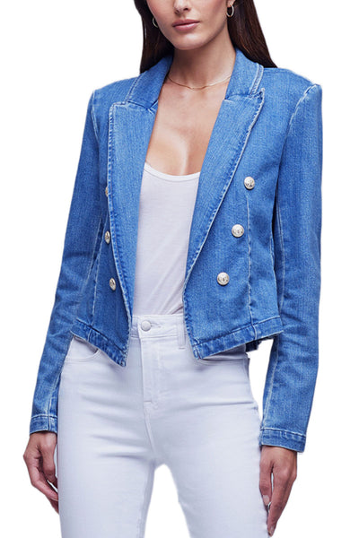 Wayne Denim Blazer-L'AGENCE-Boyds Philadelphia