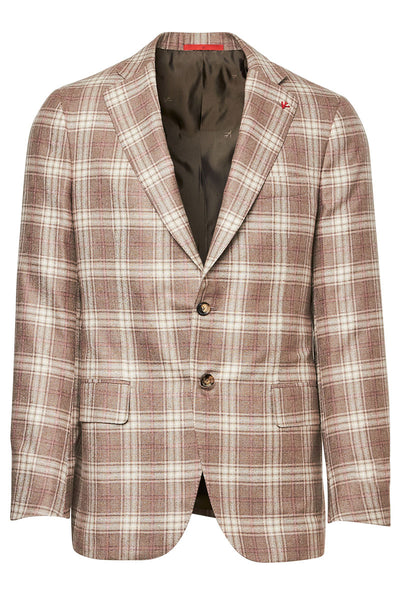 Light Brown Plaid Sportscoat-ISAIA-Boyds Philadelphia