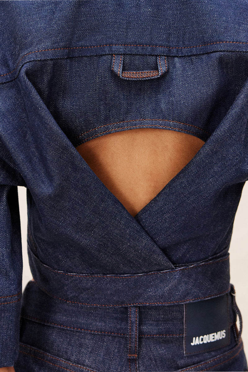 Le Haut De Nimes Denim Cutout Top-Jacquemus-Boyds Philadelphia