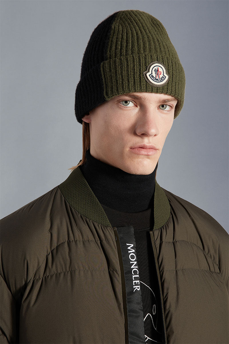 Bi-Color Wool Beanie-Moncler-Boyds Philadelphia