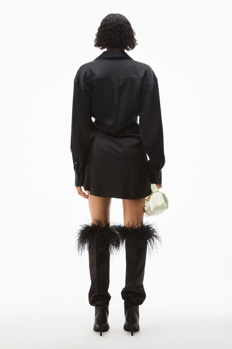 alexanderwang.t | Threaded Placket Draped Shirt Dress alexanderwang.t | Threaded Placket Draped Shirt Dress