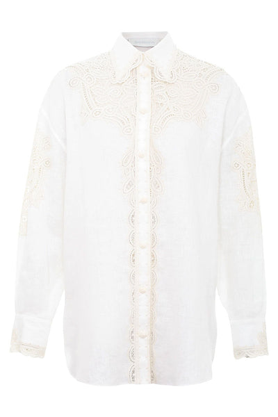 Laurel Embroidered Shirt-ZIMMERMANN-Boyds Philadelphia