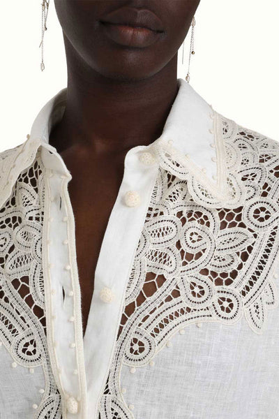 Laurel Embroidered Shirt-ZIMMERMANN-Boyds Philadelphia
