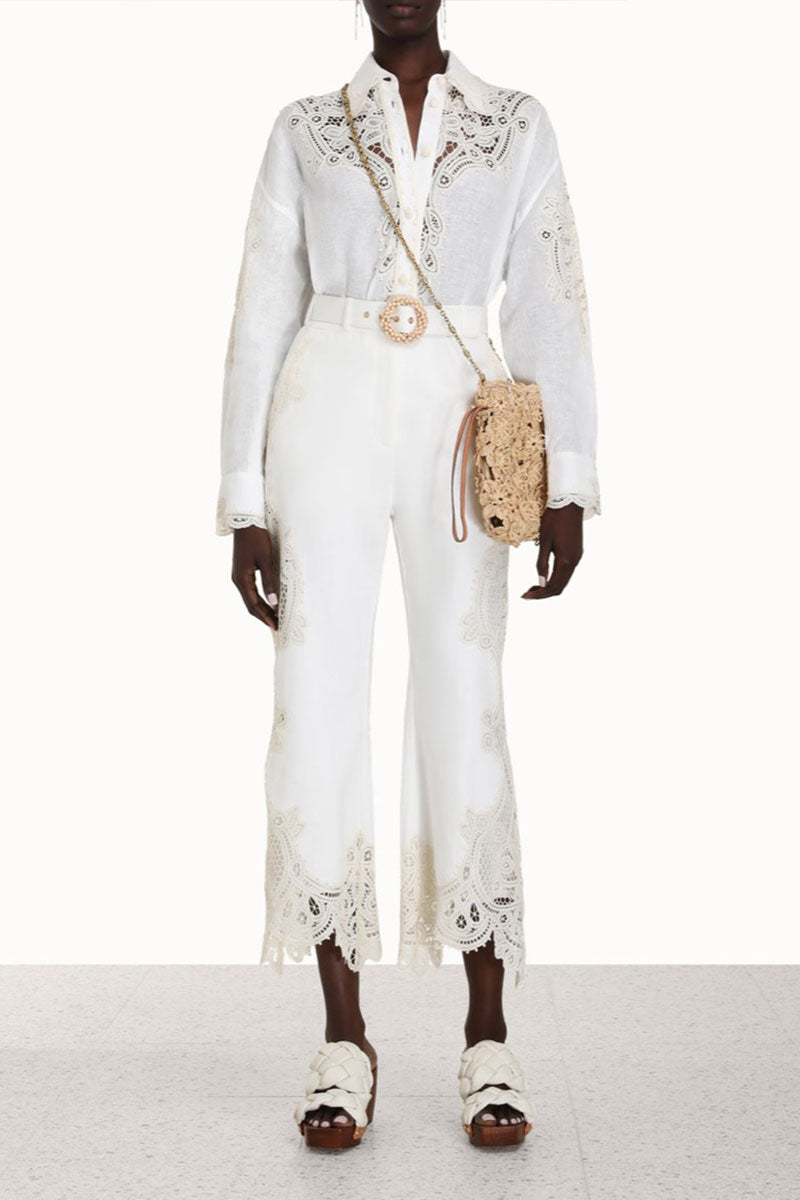 Laurel Embroidered Shirt-ZIMMERMANN-Boyds Philadelphia