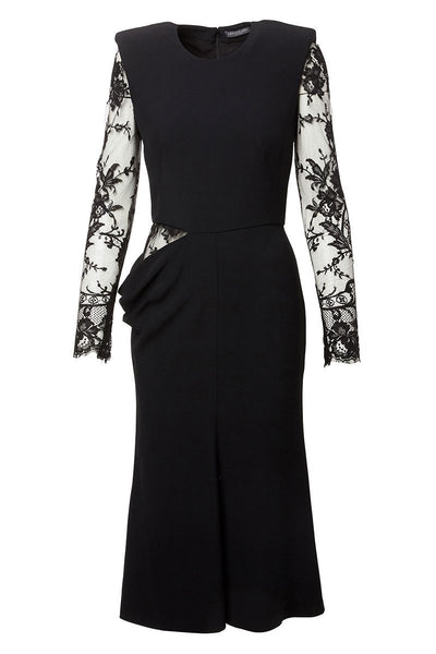 Lace Detail Midi Dress-Alexander McQueen-Boyds Philadelphia
