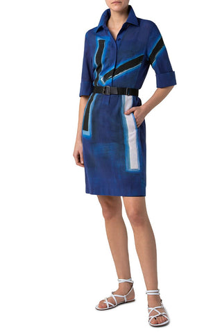 Blue Angel Print Dress-Akris-Boyds Philadelphia