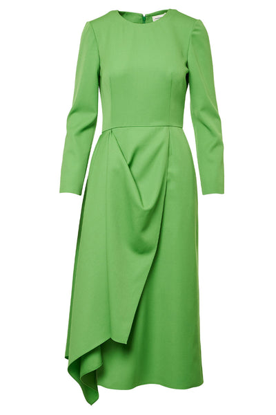 Draped Midi Dress-Alexander McQueen-Boyds Philadelphia