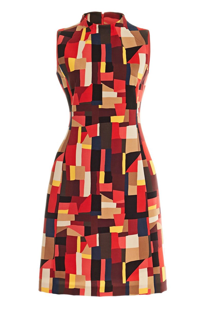 Graphic Print Sheath Dress-Akris-Boyds Philadelphia