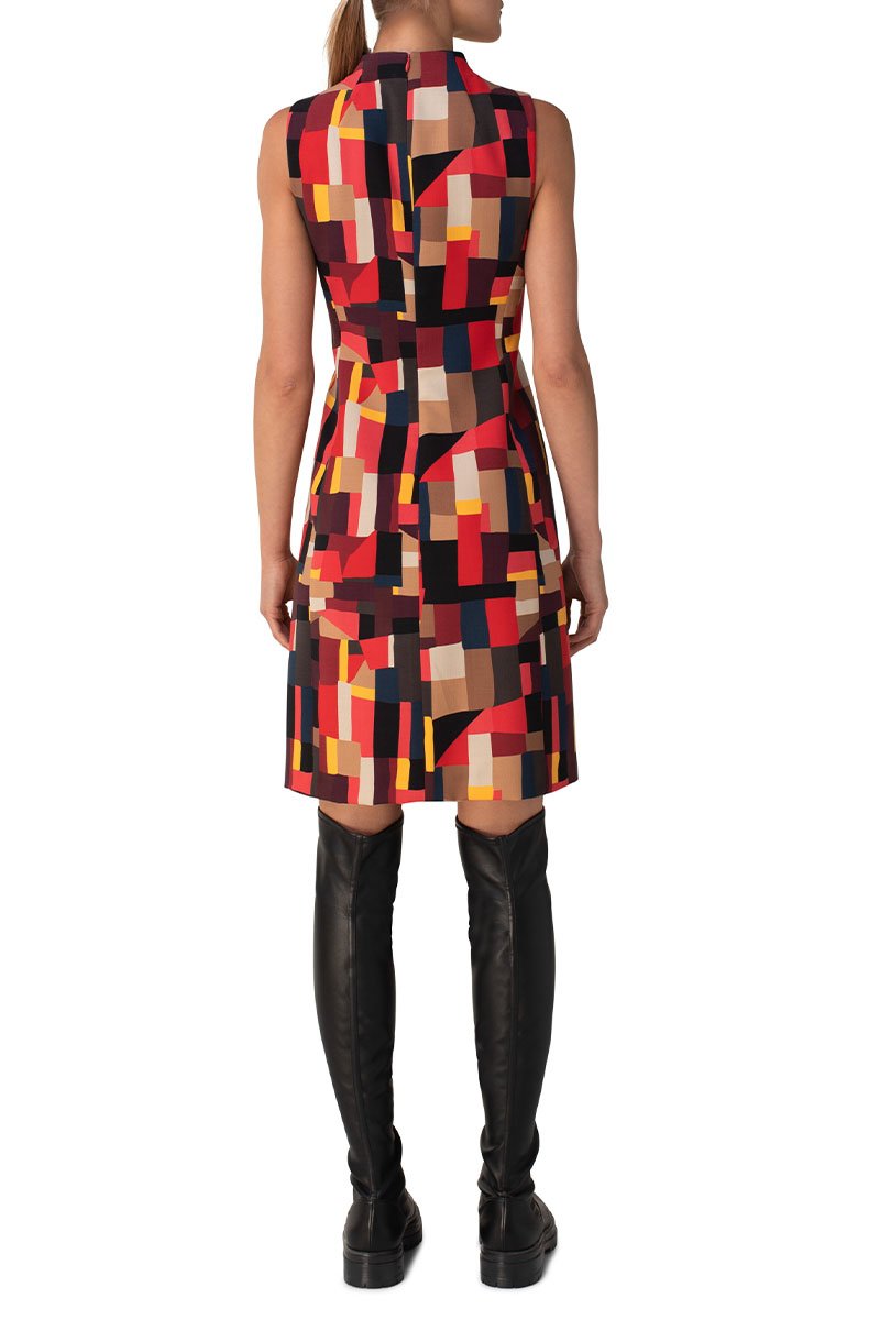 Graphic Print Sheath Dress-Akris-Boyds Philadelphia