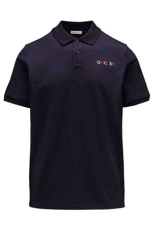 Logo Embroidered Polo Shirt-Moncler-Boyds Philadelphia