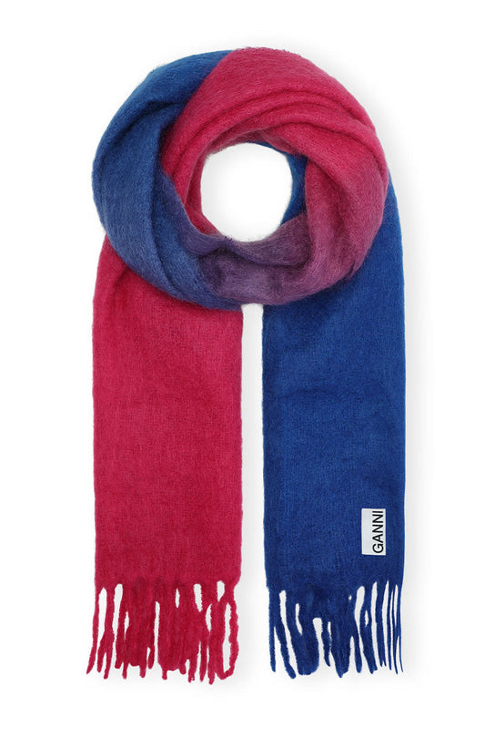 Mohair Gradient Fringe Scarf-GANNI-Boyds Philadelphia