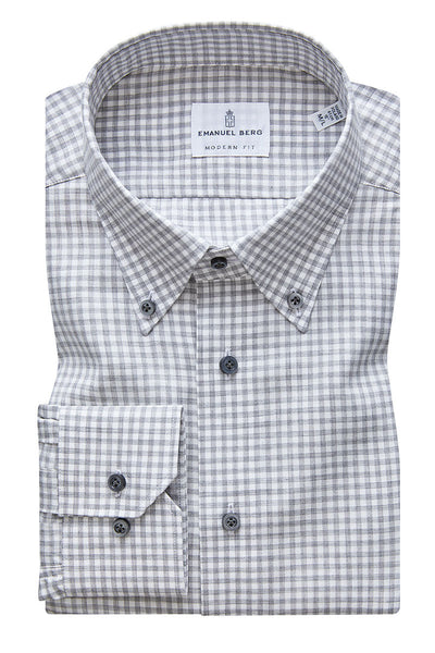 Checkered Twill Mélange Shirt-Emanuel Berg-Boyds Philadelphia