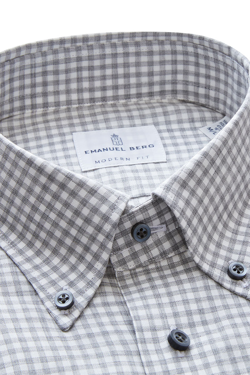 Checkered Twill Mélange Shirt-Emanuel Berg-Boyds Philadelphia