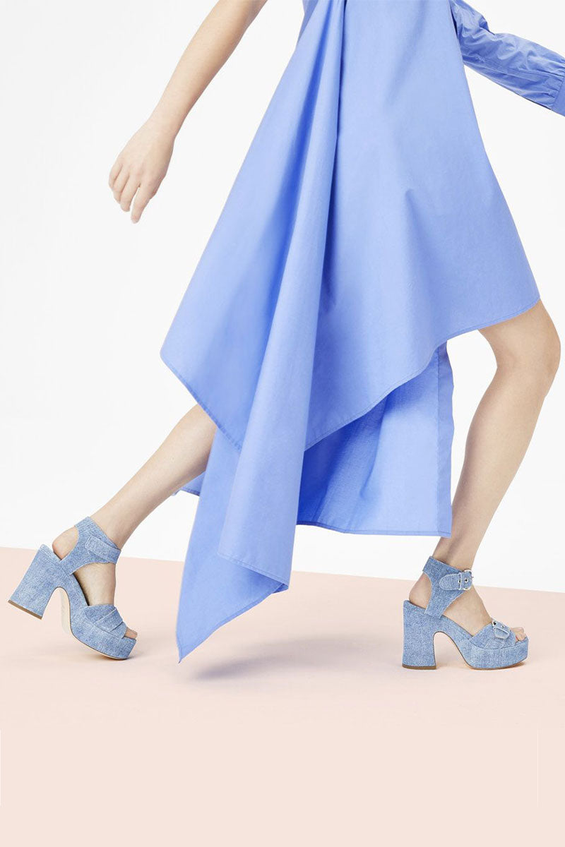 Sista Covered Denim Sandal-AGL-Boyds Philadelphia