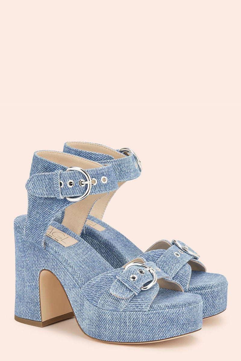 Sista Covered Denim Sandal-AGL-Boyds Philadelphia