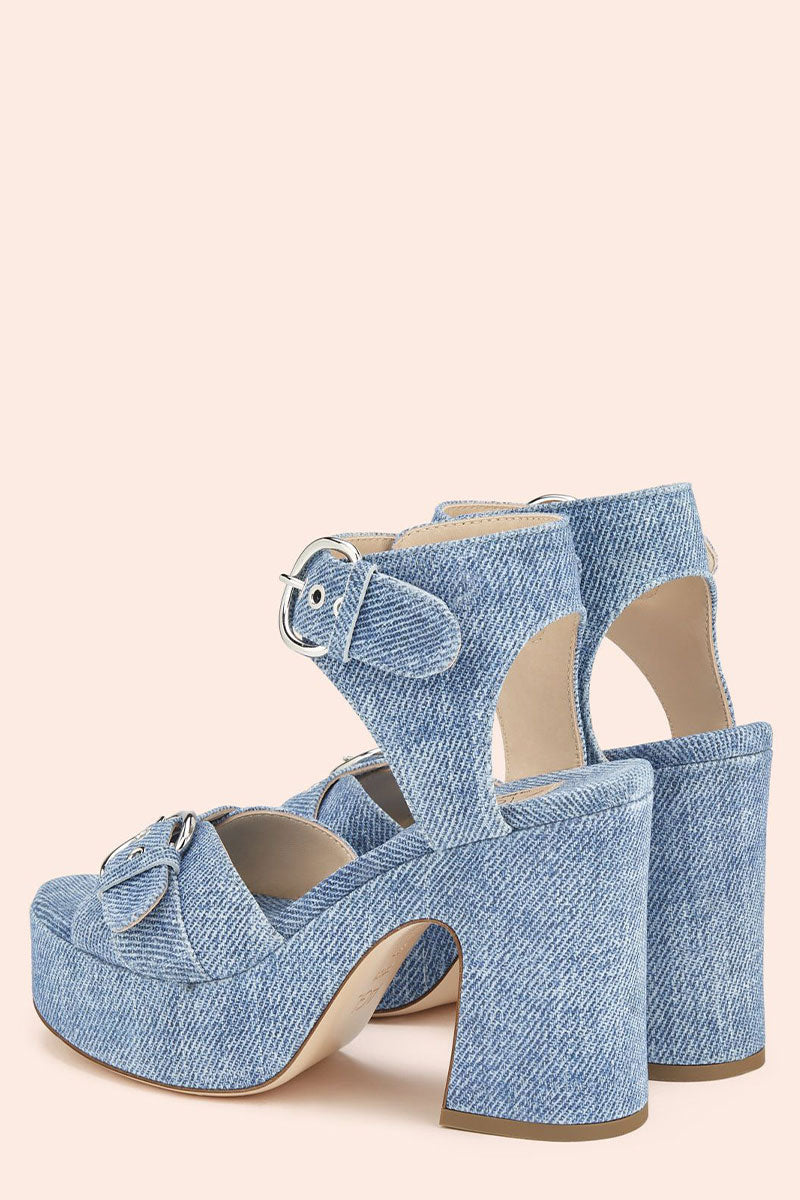 Sista Covered Denim Sandal-AGL-Boyds Philadelphia