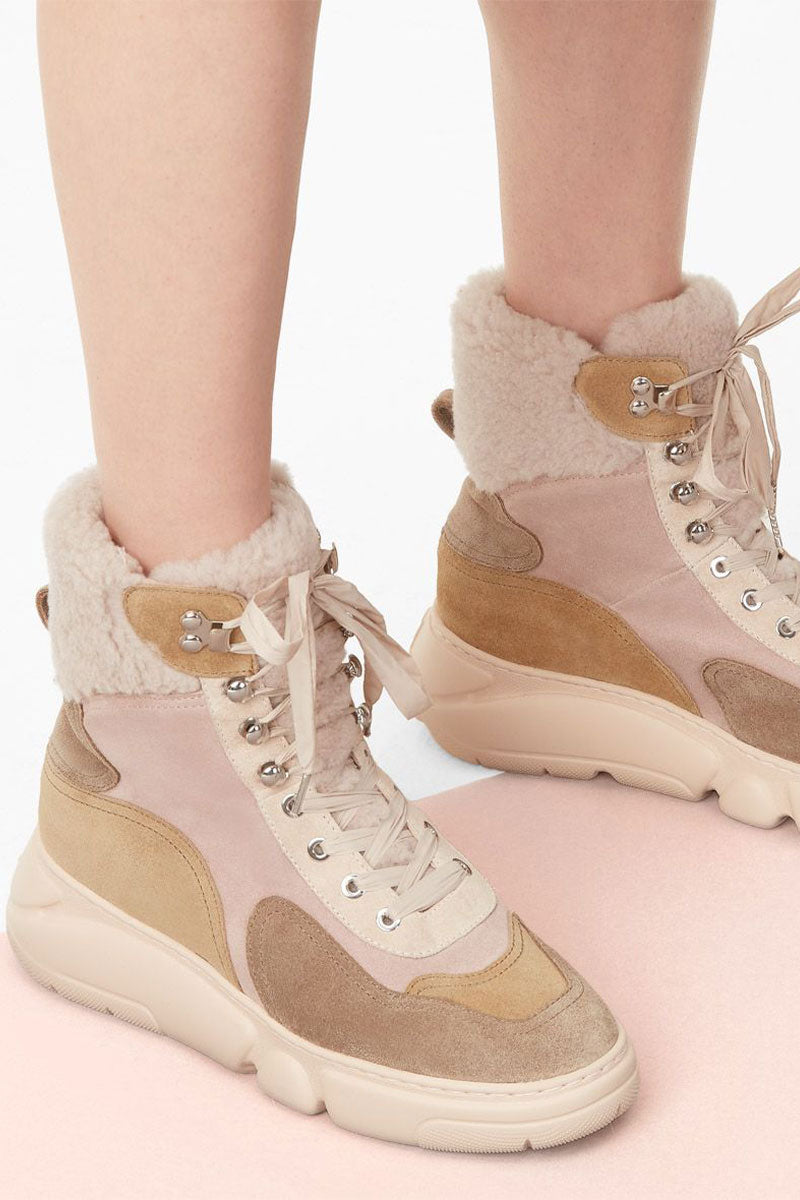 Donatee Low Heels Ankle Boots In Beige Leather, StclaircomoShops, Philippe Model 'Antibes' sneakers